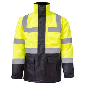 Outdoor Custom ANSI Class 2 High Visibility Fluorescent <b>Waterproof</b> <b>Work</b> Safety Jacket for Winter Roadway <b>Work</b> Wear - Product Image 6