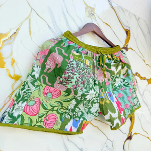 Shorts en coton à motifs, style festif et décontracté, séchage rapide, coupe ample, légers, pour les aventures hippies en vacances - Product Image 2