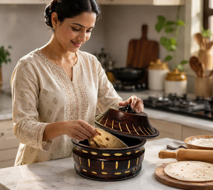 Caja de Almacenamiento de Madera Moderna y Lujosa para Cazuelas, con Tapa, Apta para Lavavajillas, Gran Capacidad, para Conservación de Alimentos en la Cocina - Product Image 3