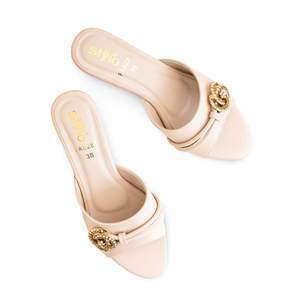 Sandales à talons formelles fauve pour femmes FR8283 Style à enfiler - Product Image 1