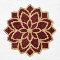 Set de table luxueux décoré de perles brodées, entièrement fait main par Blossom Craft India.