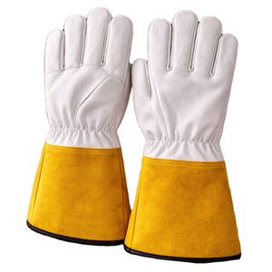 Gants de protection pour le soudage et le meulage, résistants aux étincelles, avec manchette allongée, personnalisation OEM - Product Image 1