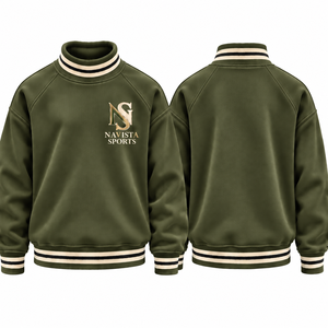 Sudadera de Cuello Alto Personalizada con Logotipo Universitario, 100% Algodón, Bordada, para Mujer, Otoño/Invierno - Product Image 4