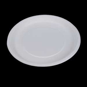Assiettes rondes en plastique jetables, divisées, blanches, pour vente en gros, usage occasionnel, compostables - Product Image 1