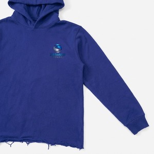 เสื้อฮู้ดดี้โอเวอร์ไซส์ทรงหลวมสำหรับผู้ชาย ผ้าฟอกสีสไตล์วินเทจ ขอบดิบ ตกแต่งแบบดิสเทรส  รับสั่งทำพิเศษ - Product Image 3