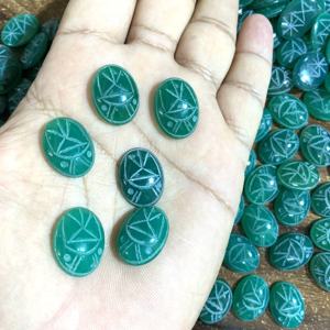 Certificado Natural verde ónix escarabajo IGI 15x20 MM cuarzo ovalado 20mm 8mm cuentas sueltas para fabricación de joyas precio al por mayor de fábrica - Product Image 4
