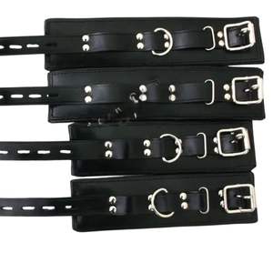 Ensemble de manchettes pour poignets et chevilles en peau de mouton imprimées par transfert thermique avec sangles de connexion, largeur 4,5 cm - Product Image 6