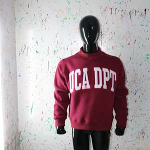 Sudadera UCA DPT BROWN con cuello alto, 100% BLANCA, con apliques bordados, cuello ancho, URBAN PRODUCTIONS - Product Image 6