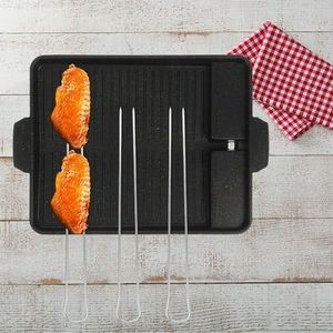 Eco Friendly Stainless Steel <b>BBQ</b> Skewers For Reusable Barbecue Cooking With No Waste And Long Term Durable Usage - Product Image 1
