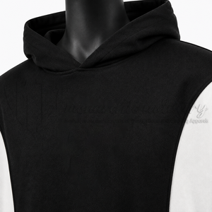 Sweat-shirt à capuche oversize pour homme, color block, manches raglan, design découpé, tissu French Terry, vêtement d'automne - Product Image 6