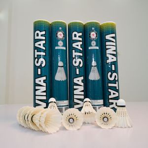 Wholesale Vina-Star VINA-A3 Professional Tournament <b>Shuttlecock</b> Goose Feather Wood 2 Layer Foamed Plastic Head Lightweight - Product Image 1