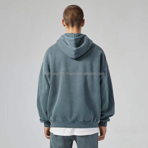 Sudadera con Capucha para Hombre, 100% Algodón, Gruesa, con Diseño de Hombros Caídos, Sin Cordones, con Logotipo Personalizado, Estampada - Product Image 6