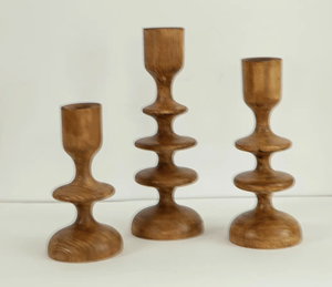 Support de bougie vintage en bois massif pour la décoration de bureau à domicile et les mariages, idéal pour les dîners romantiques, support en forme de cœur pour bougies parfumées - Product Image 6