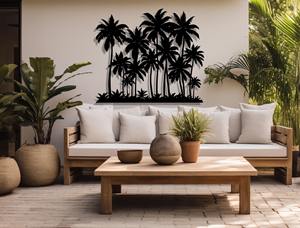 Arte Decorativo de Pared con Palmera Negra, de Madera y Metal, para Sala de Estar, Dormitorio, Baño, Cocina y Balcón, Estilo Tropical, de la India - Product Image 4