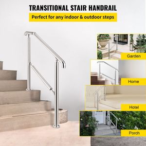 Corrimano Regolabile in Acciaio Inossidabile per Scale Interne/Esterne - Capacità 200 kg - Product Image 2