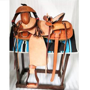 Selle de dressage dernière conçue en cuir véritable arbre à fourche course de chevaux Western Wade selle cheval Tack - Product Image 2