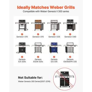 For Weber Genesis Ll 310/315/335/340 E/S 325s ES/SX 325s E/S 335 EX/SX/EPX <b>Replacement</b> Flavorizer Bars 17 Inch <b>BBQ</b> <b>Grills</b> - Product Image 3