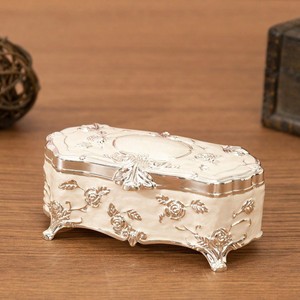 Dropshipping Shopify Creative European Vintage Jewelry Box Small Silver Plated Earring <b>Ring</b> <b>Storage</b> Container - Product Image 2