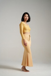 Women Polyester Fish Cut Saree Shapewear Petticoat Slim Fit Body Shaper Underskirt with Elastic Waist Tummy Control Party Wear - Product Image 4