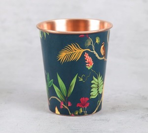 Pure Copper <b>Plain</b> Tumbler Glass Handmade Copper Water Drinking Cup Premium <b>Plain</b> Copper Glass Ayurvedic Water Tumbler for Daily - Product Image 3