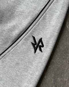 Ensemble de survêtement gris à capuche court |   Survêtement technique à empiècements |   Ensemble Athleisure Oversize |   Fabricant de Marques Privées OEM - Product Image 3