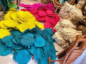 Éventails bohème rustiques en bambou faits à la main Tenture murale unique Décorations intérieures et extérieures Bali - Product Image 6