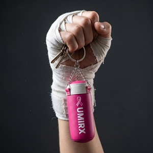 Pink Ribbon Mini Punching Bag Keychain PU Leather Lace-Up <b>Boxing</b> Keyring Gym <b>Gift</b> Custom Logo Breast Cancer Awareness - Product Image 5