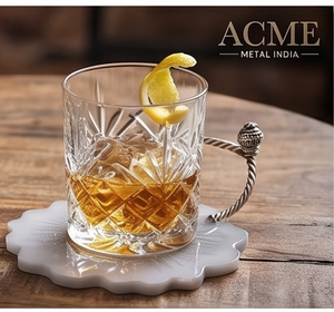 Sous-verre en résine grise fait main de qualité supérieure, élégant, pour tasses à thé, à café et décoration de table quotidienne - Product Image 5