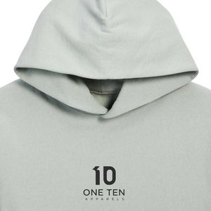 เสื้อฮู้ดผ้าฟลีซทรงหลวม สีเขียวเซจ ผ้าคอตตอนผสมเนื้อนุ่ม สวมใส่สบาย อุ่นสบาย เหมาะสำหรับทุกเพศ สไตล์สตรีทแวร์ - Product Image 3