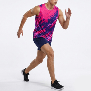 <b>Men's</b> Summer <b>Sports</b> <b>Vest</b> Crew Neck Elastic Fitness Running Sleeveless Shirt High Quality Color full Tank Tops <b>for</b> <b>Men</b> - Product Image 3