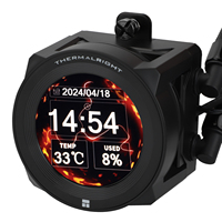 Refroidisseur liquide AIO CORE VISION 360 BLACK ARGB 360 mm avec écran LCD IPS haute résolution pour informations système Intel LGA 1851 AM5 PC Build AIO