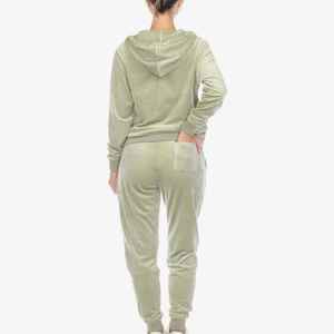 Nuevo Chándal de Terciopelo con Capucha para Mujer, Estilo Casual Vintage, Manga Larga, Corte Regular, para Invierno - Product Image 5