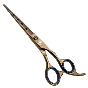 Tijeras de Corte de Pelo Profesionales KOUNAIN de 7.0'' para Diestros, Rectas y Afiladas, Mango de Acero Inoxidable, Color Dorado Plasma - Product Image 6