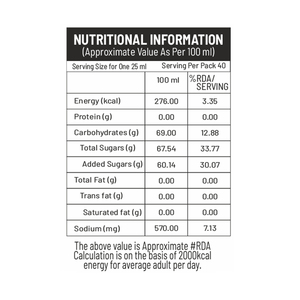 Sirop aromatisé Mojee Kala Khatta 1000 ML en bouteille - Product Image 3