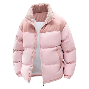 Trending Unisex <b>Light</b> Blue Hooded Stand Thick Puffer <b>Jacket</b> <b>Waterproof</b> Windproof Zipper Closure Casual Winter Solid Color - Product Image 6