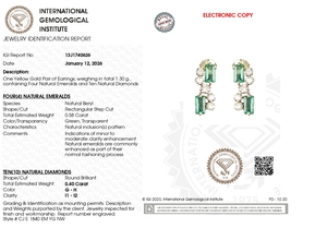 New Hot Selling 0.58 Ct Baguette Cut Emerald Gemstone Dainty Studs 14k Solid Gold Diamond Push <b>Back</b> <b>Earrings</b> At Wholesale Bulk - Product Image 6