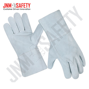 Gants de soudage TIG robustes en cuir de vachette renforcé de coton, protection industrielle des mains, ignifuges, certifiés CE - Product Image 2