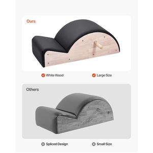 Equipo de Ejercicio para el Hogar, Corrector de Columna de Madera para Pilates, Accesorio para Yoga y Entrenamiento Corporal, Arco de Goma para Ejercicios - Product Image 4