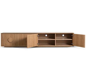 Mueble para TV de Madera de Teca Sólida, Estilo Escandinavo Minimalista, Ecológico y Duradero, Mueble para Almacenamiento de Equipos Multimedia - Product Image 2