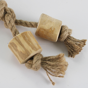 Coffee Wood Multi <b>Rope</b> Triple Tug Dog Toy OEM ODM Vietnam Manufacturer Bulk Supply Wholesale Strong Tug Toy For Chewer Training - Product Image 4