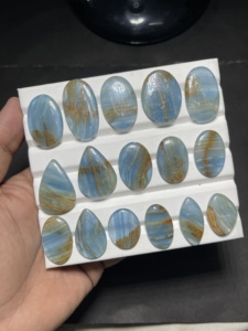Cabujón de Calcita Lemuriana Aquatine, Gema de Calcita Azul Natural Pulida, Piedra Suelta para Joyería, Proveedor Mayorista de Gemas - Product Image 3