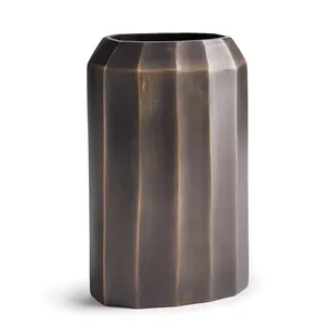 Handmade Decorative Iron Flower <b>Vase</b> Contemporary Home Accent for Residential Hospitality Commercial Luxury Offices Boutique - Product Image 1