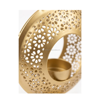 Support de bougie chauffe-plat en laiton AG Elements AG-TCH-Brass-Floral 5x6 pouces, motif floral, pour méditation et relaxation ambiante