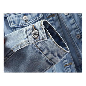 แจ็คเก็ตสำหรับผู้หญิง แจ็คเก็ตยีนส์สไตล์ตะวันตกแบบลำลองแขนยาวติดกระดุมไม่มีปกทันสมัย ชุดคอนเสิร์ตสไตล์คันทรี่ - Product Image 6