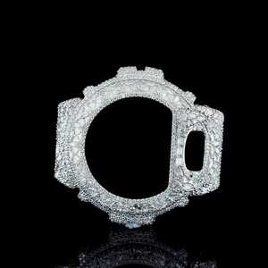 Luxury Handmade Iced Out Octagon <b>Watch</b> <b>Case</b> VVS Moissanite Bezel Mod Kit - Product Image 1