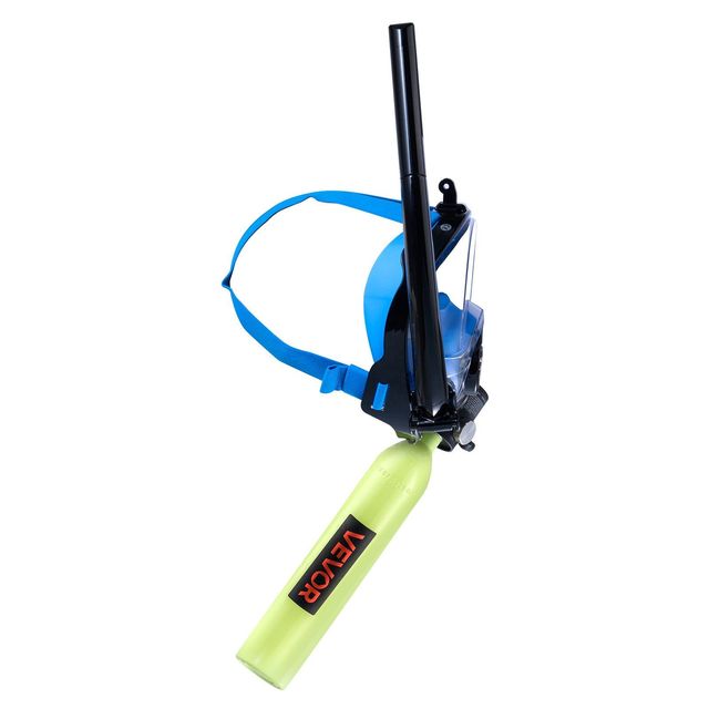 Portable 0.5L Mini Scuba Diving Tank with Sub-Mask Reusable 10 Minute Underwater Breathing Cylinder