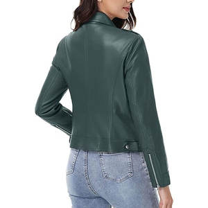 Chaqueta de Mujer Personalizada 2026, Transpirable, de Manga Larga, Cuero Sintético con Relleno de Algodón y Decoración de Agujeros - Product Image 3