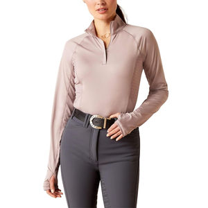 Vêtements de sport ajustés à demi-zip pour l'équitation, sous-vêtement technique 2026, logo personnalisé OEM, léger, respirant, séchage rapide, pour femme, manches longues - Product Image 1