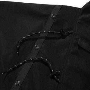 Veste technique imperméable pour homme, streetwear tactique, multi-poches, cargo, coupe-vent à capuche, Harajuku, vêtements de ville fonctionnels - Product Image 4