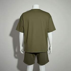 Conjunto de dos piezas de pantalones cortos y camiseta de manga corta holgados y de gran tamaño, de alta calidad, informales, para hombre, de marca, para la moda de verano. - Product Image 4